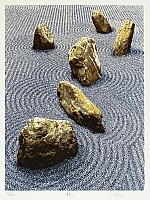 Hideaki Kato born 1954 - Blue Dragon - Zen Garden - artelino Art Auctions. Hideaki Kato born 1954 - Blue Dragon - Zen Garden