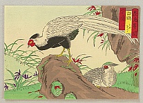 Hiroshige III Utagawa 1842-1894 - Bird and Flower - White Pheasants - artelino Art Auctions. Hiroshige III Utagawa 1842-1894 - Bird and Flower - White Pheasants