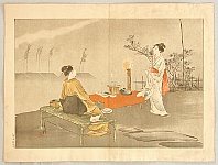 Gekko Ogata 1859-1920 - Beauties in a Garden - artelino Art Auctions. Gekko Ogata 1859-1920 - Beauties in a Garden