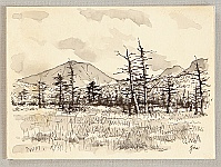Nisaburo Ito 1910-1988 - Senjo-ga-hara - watercolor and pen on paper - artelino Art Auctions. Nisaburo Ito 1910-1988 - Senjo-ga-hara - watercolor and pen on paper