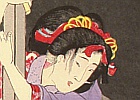 Chikanobu Toyohara 1838-1912 - Drum Beat in Thunder and Lightning - Kabuki - artelino Art Auctions. Chikanobu Toyohara 1838-1912 - Drum Beat in Thunder and Lightning - Kabuki