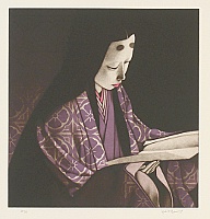 Kaoru Saito born 1931 - The Tale of Genji - Miotsukushi - artelino Art Auctions. Kaoru Saito born 1931 - The Tale of Genji - Miotsukushi