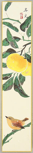 Suiko Fukuda 1895-1973 - Bird and Orange