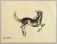 Chiura Obata 1885 - 1975 - Lively Horse - artelino Art Auctions. Chiura Obata 1885 - 1975 - Lively Horse