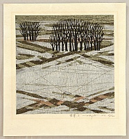 Fumio Fujita born 1933 - Snowy Landscape - b - artelino Art Auctions. Fumio Fujita born 1933 - Snowy Landscape - b
