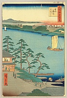 Hiroshige Ando 1797-1858 - 100 Famous Views of Edo - Niijuku - - artelino Art Auctions. Hiroshige Ando 1797-1858 - 100 Famous Views of Edo - Niijuku -