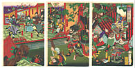 Chikanobu Toyohara 1838-1912 - Court Battle - artelino Art Auctions. Chikanobu Toyohara 1838-1912 - Court Battle
