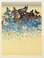 Chizuko Yoshida born 1924 - Butterflies on the Beach - artelino Art Auctions. Chizuko Yoshida born 1924 - Butterflies on the Beach