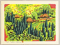 Hiroshi Ueda 1933 - - Home Village - artelino Art Auctions. Hiroshi Ueda 1933 - - Home Village