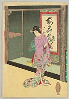 Chikanobu Toyohara 1838-1912 - Beauty and Camellia - artelino Art Auctions. Chikanobu Toyohara 1838-1912 - Beauty and Camellia