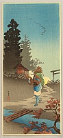 Hiroaki (Shotei) Takahashi 1871-1945 - Returning from Work - Dusk - artelino Art Auctions. Hiroaki (Shotei) Takahashi 1871-1945 - Returning from Work - Dusk