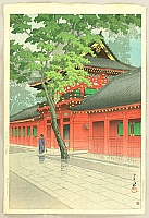 Hasui Kawase 1883-1957 - After Rain at Sanno Shrine - artelino Art Auctions. Hasui Kawase 1883-1957 - After Rain at Sanno Shrine