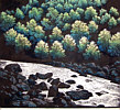 Shi Yi born 1939 - Green Mountains besides the Crystal River