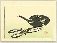 Zeshin Shibata 1807-1891 - Hana Kurabe - Scissor and a Tea Pot - artelino Art Auctions. Zeshin Shibata 1807-1891 - Hana Kurabe - Scissor and a Tea Pot