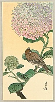 Gesso Yoshimoto 1881-1936 - Bird and Hydrangea - artelino Art Auctions. Gesso Yoshimoto 1881-1936 - Bird and Hydrangea