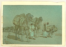 Hiroshi Yoshida 1876-1950 - Caravan from Afghanistan - Night - artelino Art Auctions. Hiroshi Yoshida 1876-1950 - Caravan from Afghanistan - Night