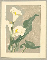 Tomoo Inagaki 1902-1980 - Calla Lily - artelino Art Auctions. Tomoo Inagaki 1902-1980 - Calla Lily