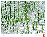 Hideaki Kato born 1954 - Bamboo Forest in Snow - artelino Art Auctions. Hideaki Kato born 1954 - Bamboo Forest in Snow