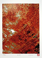 Hideaki Kato born 1954 - Red Pagoda - artelino Art Auctions. Hideaki Kato born 1954 - Red Pagoda