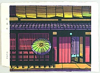 Clifton Karhu 1927-2007 - Gion District - artelino Art Auctions. Clifton Karhu 1927-2007 - Gion District