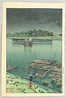 Hasui Kawase 1883-1957 - Arakawa River in May Rain - artelino Art Auctions. Hasui Kawase 1883-1957 - Arakawa River in May Rain