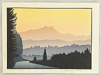 Tsukasa Yoshida born 1949 - Sunset in Miasa - artelino Art Auctions. Tsukasa Yoshida born 1949 - Sunset in Miasa