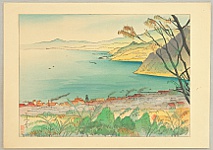 Hoshun Yamaguchi 1893-1971 - Eight Scenic Views of Japan - Beppu Hot Spring - artelino Art Auctions. Hoshun Yamaguchi 1893-1971 - Eight Scenic Views of Japan - Beppu Hot Spring