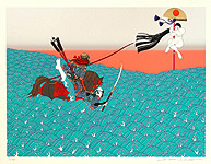 Hideo Takeda born 1948 - Battle of the Genji and the Heike - Mark of the Fan - artelino Art Auctions. Hideo Takeda born 1948 - Battle of the Genji and the Heike - Mark of the Fan