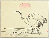 Seiho Takeuchi 1864-1942 - Cranes and the Rising Sun - artelino Art Auctions. Seiho Takeuchi 1864-1942 - Cranes and the Rising Sun