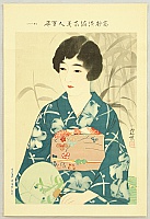 Shinsui Ito 1898-1972 - One Hundred Beauties in Takasago-zome Light Kimono - Beauty and Round Fan - artelino Art Auctions. Shinsui Ito 1898-1972 - One Hundred Beauties in Takasago-zome Light Kimono - Beauty and Round Fan