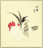 Seiho Takeuchi 1864-1942 - Rooster and Hen - artelino Art Auctions. Seiho Takeuchi 1864-1942 - Rooster and Hen
