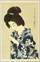 Shinsui Ito 1898-1972 - One Hundred Beauties in Takasago-zome Light Kimono - Beauty in Early Summer - artelino Art Auctions. Shinsui Ito 1898-1972 - One Hundred Beauties in Takasago-zome Light Kimono - Beauty in Early Summer