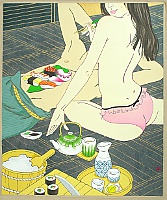 Sushi Man - Painting by Mee Wong