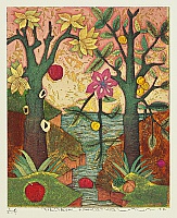 Yuji Hiratsuka born 1954 - Medieval Landscape - artelino Art Auctions. Yuji Hiratsuka born 1954 - Medieval Landscape