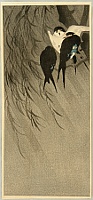 Sozan Ito 1884-? - Barn Swallows in the Storm - artelino Art Auctions. Sozan Ito 1884-? - Barn Swallows in the Storm