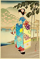 Sadanobu III Hasegawa 1881-1963 - Maiko in Spring - artelino Art Auctions. Sadanobu III Hasegawa 1881-1963 - Maiko in Spring