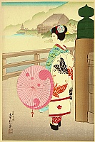 Sadanobu III Hasegawa 1881-1963 - Maiko in Summer - artelino Art Auctions. Sadanobu III Hasegawa 1881-1963 - Maiko in Summer