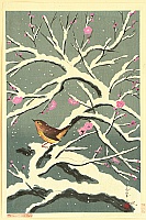 Bakufu Ono 1888-1976 - Plum Blossoms and Song Bird - artelino Art Auctions. Bakufu Ono 1888-1976 - Plum Blossoms and Song Bird