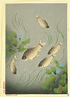 Bakufu Ono 1888-1976 - Crucian Carp - artelino Art Auctions. Bakufu Ono 1888-1976 - Crucian Carp