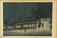 Eiichi Kotozuka 1906-1979 - Night Rain in Kyoto - artelino Art Auctions. Eiichi Kotozuka 1906-1979 - Night Rain in Kyoto