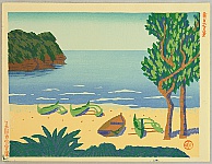 Masao Maeda 1904-1974 - New One Hundred Views of Japan - Beach at Bonin Islands - artelino Art Auctions. Masao Maeda 1904-1974 - New One Hundred Views of Japan - Beach at Bonin Islands
