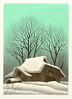 Koichi Sakamoto born 1932 - Snowy Landscape - artelino Art Auctions. Koichi Sakamoto born 1932 - Snowy Landscape