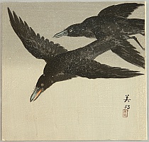 Biho Takahashi 1873-? - Two Crows - artelino Art Auctions. Biho Takahashi 1873-? - Two Crows