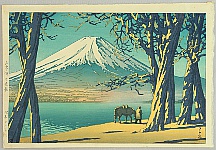 Hasui Kawase 1883-1957 - Late Autumn in Lake Yamanaka - artelino Art Auctions. Hasui Kawase 1883-1957 - Late Autumn in Lake Yamanaka