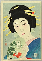 Shunsen Natori 1886-1960 - Collection of Shunsen Portraits - Beauty Okon - artelino Art Auctions. Shunsen Natori 1886-1960 - Collection of Shunsen Portraits - Beauty Okon