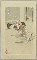 Eiho Hirezaki 1881-1968 - Step Mother Step Son - Distressed - artelino Art Auctions. Eiho Hirezaki 1881-1968 - Step Mother Step Son - Distressed