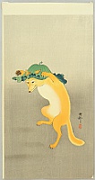 Dancing Fox - Koson Ohara - 1877-1945