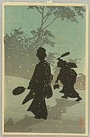Hiroaki (Shotei) Takahashi 1871-1945 - Fireflies - artelino Art Auctions. Hiroaki (Shotei) Takahashi 1871-1945 - Fireflies