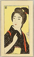 Goyo Hashiguchi 1880-1921 - Aiko - Demon Gold - artelino Art Auctions. Goyo Hashiguchi 1880-1921 - Aiko - Demon Gold