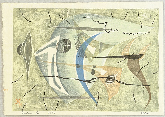Hideo Hagiwara 1913-2007 - Sosaku Hanga Master Works - Tropical Fish - artelino Art Auctions. Hideo Hagiwara 1913-2007 - Sosaku Hanga Master Works - Tropical Fish